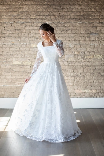 The Modest Bridal Collection by Barbie Style #MBC 7300 #3 frontface vertical thumbnail