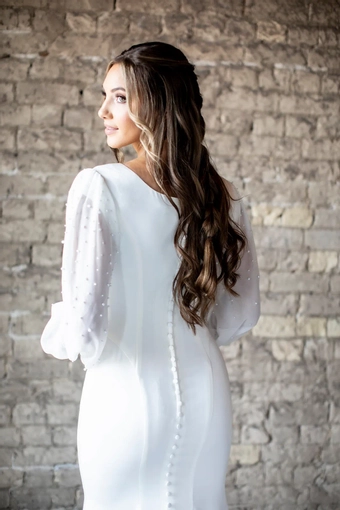The Modest Bridal Collection by Barbie Style #MBC 7301 #5 backface vertical cropped thumbnail