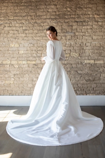 The Modest Bridal Collection by Barbie Style #MBC 7302 #11 backface vertical thumbnail