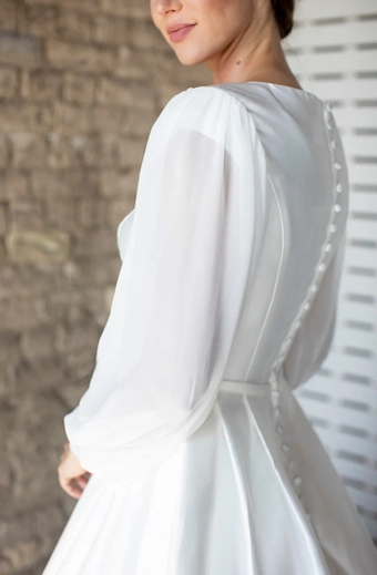 The Modest Bridal Collection by Barbie Style #MBC 7302 #14 backface vertical cropped thumbnail