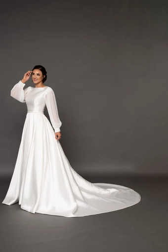 The Modest Bridal Collection by Barbie Style #MBC 7302 #5 frontface vertical thumbnail