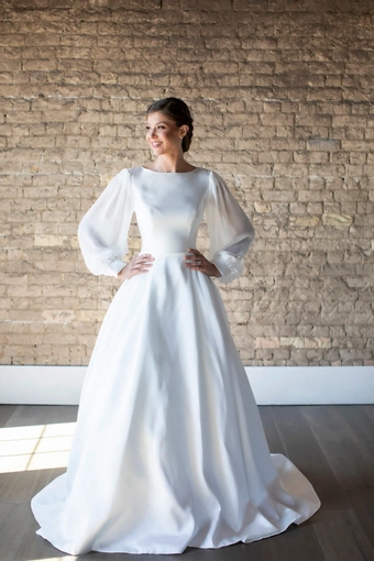 The Modest Bridal Collection by Barbie Style #MBC 7302 #4 frontface vertical thumbnail