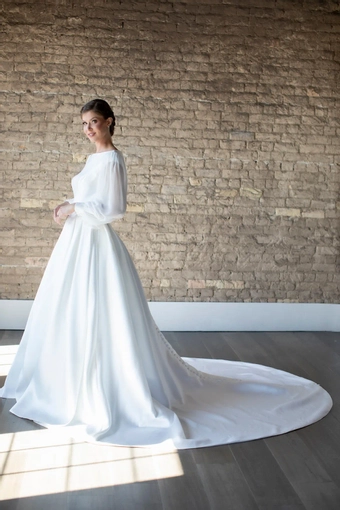 The Modest Bridal Collection by Barbie Style #MBC 7302 #8 frontface vertical thumbnail