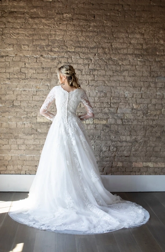 The Modest Bridal Collection by Barbie Style #MBC 7304 #4 backface vertical thumbnail