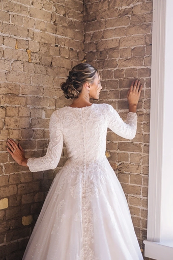 The Modest Bridal Collection by Barbie Style #MBC 7305 #8 backface vertical cropped thumbnail