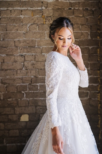 The Modest Bridal Collection by Barbie Style #MBC 7305 #6 frontface vertical cropped thumbnail