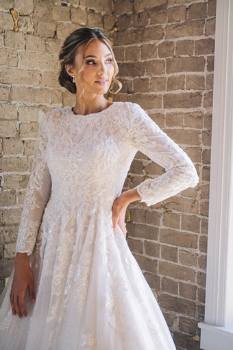 The Modest Bridal Collection by Barbie Style #MBC 7305 #5 frontface vertical cropped thumbnail