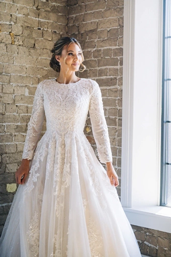 The Modest Bridal Collection by Barbie Style #MBC 7305 #7 frontface vertical cropped thumbnail