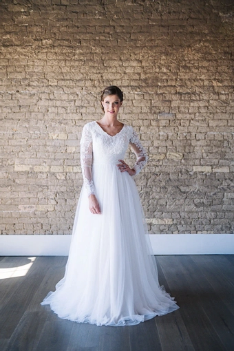 The Modest Bridal Collection by Barbie Style #MBC 7306 #1 frontface vertical thumbnail