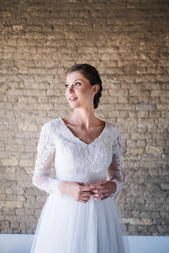 The Modest Bridal Collection by Barbie Style #MBC 7306 #4 frontface vertical cropped thumbnail