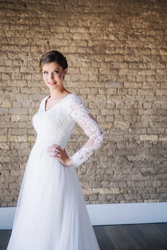 The Modest Bridal Collection by Barbie Style #MBC 7306 #6 frontface vertical cropped thumbnail