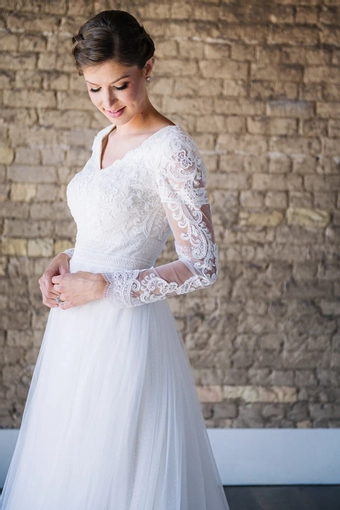 The Modest Bridal Collection by Barbie Style #MBC 7306 #5 frontface vertical cropped thumbnail
