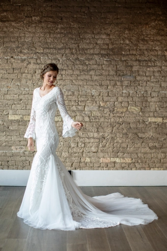 The Modest Bridal Collection by Barbie Style #MBC 7308 #1 frontface vertical thumbnail