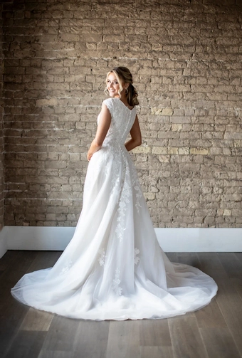 The Modest Bridal Collection by Barbie Style #MBC 7309 #5 backface vertical thumbnail