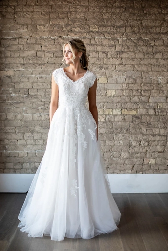 The Modest Bridal Collection by Barbie Style #MBC 7309 #2 frontface vertical thumbnail