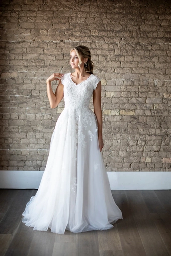 The Modest Bridal Collection by Barbie Style #MBC 7309 #3 frontface vertical thumbnail