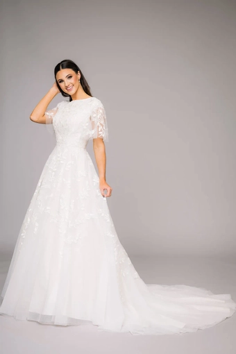 The Modest Bridal Collection by Barbie Style #MBC 7321 #3 frontface vertical thumbnail