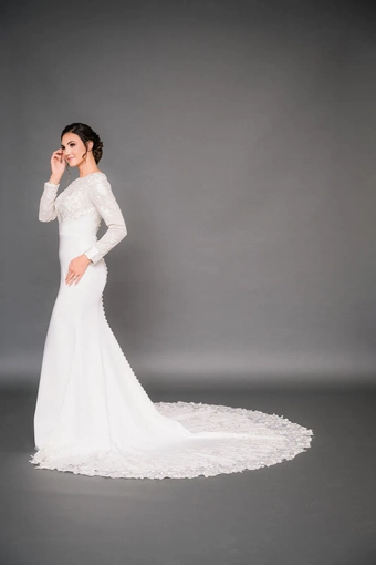 The Modest Bridal Collection by Barbie Style #MBC 7337 #1 frontface vertical thumbnail