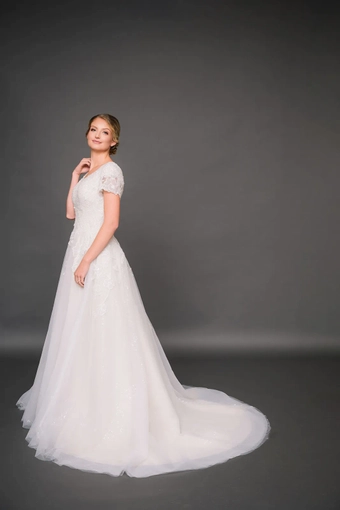 The Modest Bridal Collection by Barbie Style #MBC 7345 #1 frontface vertical thumbnail