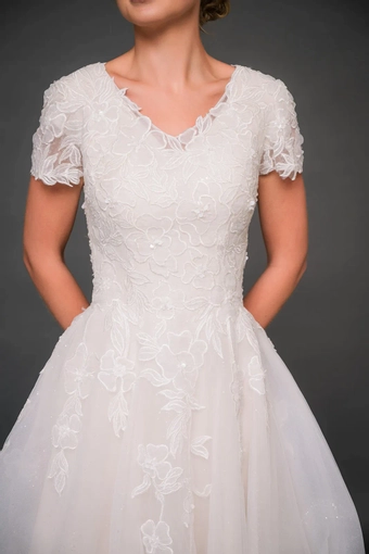The Modest Bridal Collection by Barbie Style #MBC 7345 #5 frontface vertical cropped thumbnail