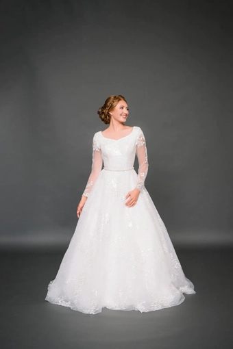 The Modest Bridal Collection by Barbie Style #MBC 7347 #1 frontface vertical thumbnail
