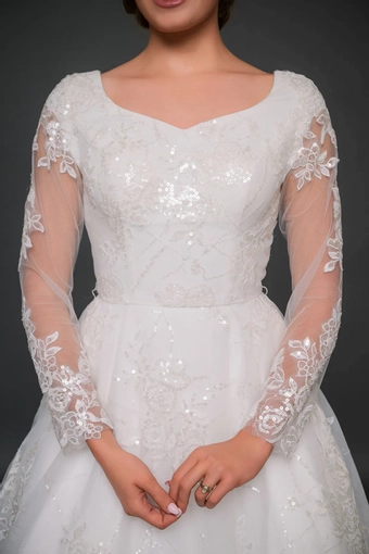 The Modest Bridal Collection by Barbie Style #MBC 7347 #4 frontface vertical cropped thumbnail