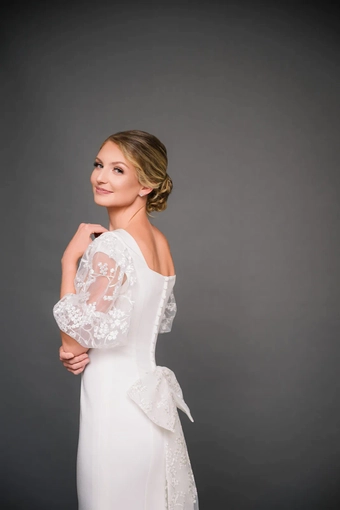 The Modest Bridal Collection by Barbie Style #MBC 7349 #4 backface vertical cropped thumbnail