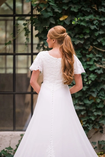 The Modest Bridal Collection by Barbie Style #MBC 7352 #17 backface vertical cropped thumbnail