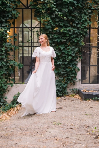 The Modest Bridal Collection by Barbie Style #MBC 7352 #5 frontface vertical thumbnail
