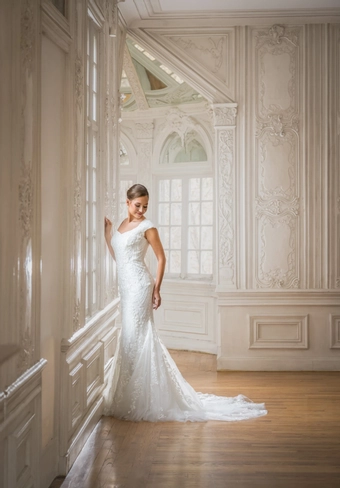 The Modest Bridal Collection by Barbie Style #MBC 7356 #1 frontface vertical thumbnail