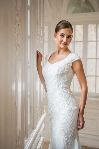 The Modest Bridal Collection by Barbie Style #MBC 7356 #3 frontface vertical cropped thumbnail
