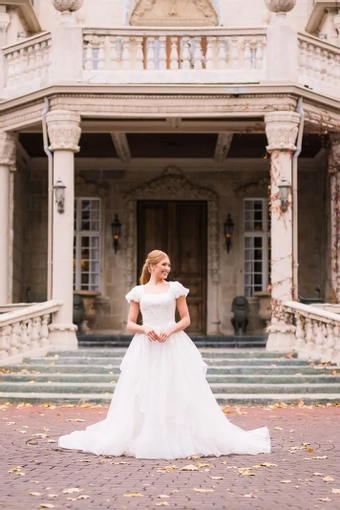 The Modest Bridal Collection by Barbie Style #MBC 7357 #2 frontface vertical thumbnail