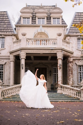 The Modest Bridal Collection by Barbie Style #MBC 7357 #9 frontface vertical thumbnail