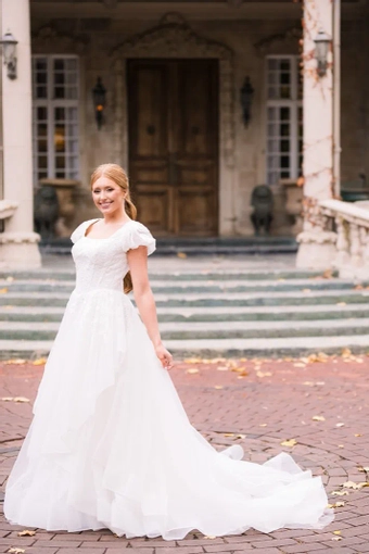 The Modest Bridal Collection by Barbie Style #MBC 7357 #3 frontface vertical thumbnail