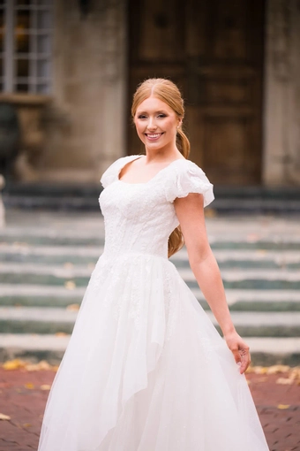 The Modest Bridal Collection by Barbie Style #MBC 7357 #12 frontface vertical cropped thumbnail