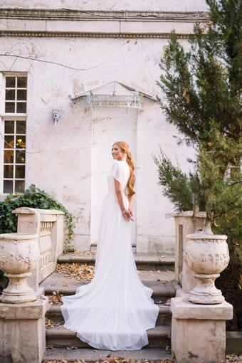 The Modest Bridal Collection by Barbie Style #MBC 7361 #5 backface vertical thumbnail