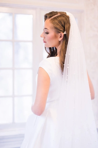 The Modest Bridal Collection by Barbie Style #MBC 7364B #6 backface vertical cropped thumbnail