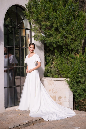 The Modest Bridal Collection by Barbie Style #MBC 7368 #3 frontface vertical thumbnail