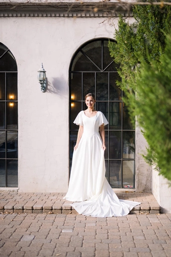 The Modest Bridal Collection by Barbie Style #MBC 7368 #4 frontface vertical thumbnail