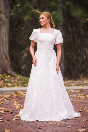 The Modest Bridal Collection by Barbie Style #MBC 7370 #3 frontface vertical thumbnail