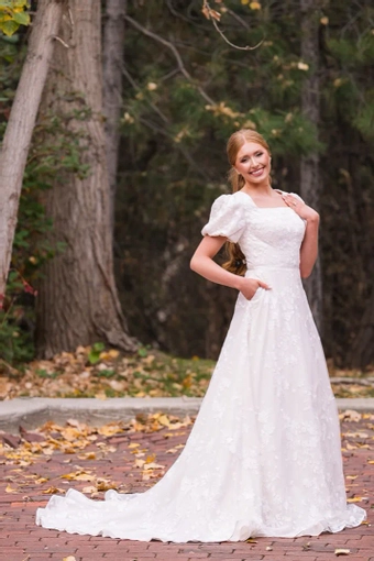 The Modest Bridal Collection by Barbie Style #MBC 7370 #1 frontface vertical thumbnail