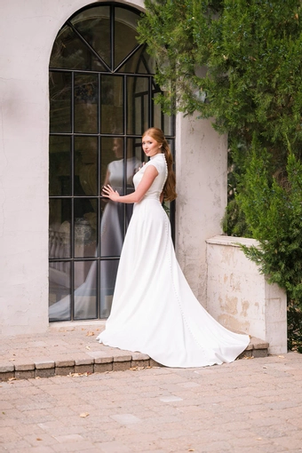 The Modest Bridal Collection by Barbie Style #MBC 7371 #6 backface vertical thumbnail