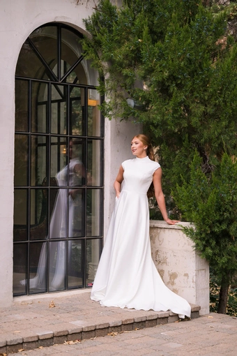 The Modest Bridal Collection by Barbie Style #MBC 7371 #3 frontface vertical thumbnail