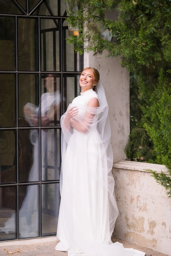 The Modest Bridal Collection by Barbie Style #MBC 7371 #2 frontface vertical thumbnail