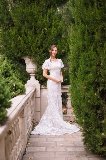 The Modest Bridal Collection by Barbie Style #MBC 7372 #2 frontface vertical thumbnail