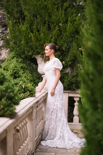 The Modest Bridal Collection by Barbie Style #MBC 7372 #1 frontface vertical thumbnail