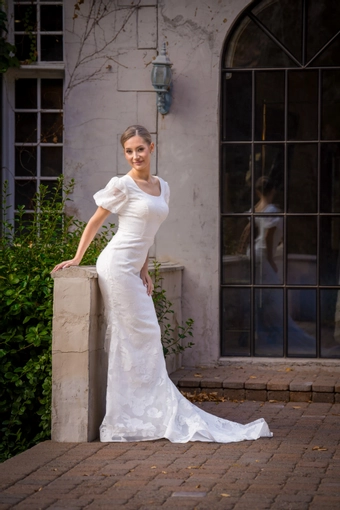 The Modest Bridal Collection by Barbie Style #MBC 7373 #3 frontface vertical thumbnail