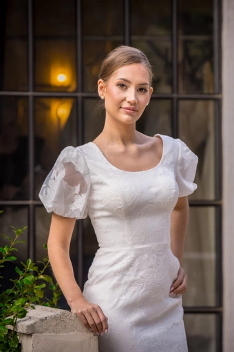 The Modest Bridal Collection by Barbie Style #MBC 7373 #5 frontface vertical cropped thumbnail