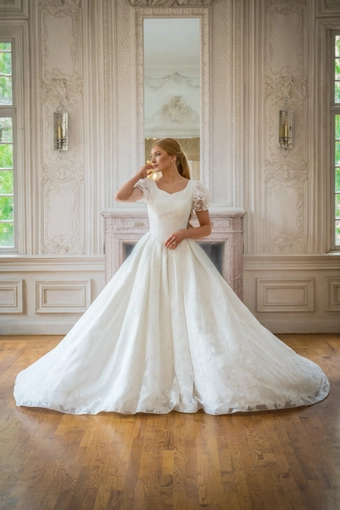 The Modest Bridal Collection by Barbie Style #MBC 7374 #4 frontface vertical thumbnail