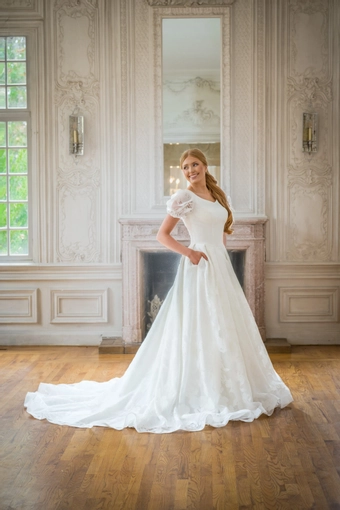The Modest Bridal Collection by Barbie Style #MBC 7374 #3 frontface vertical thumbnail